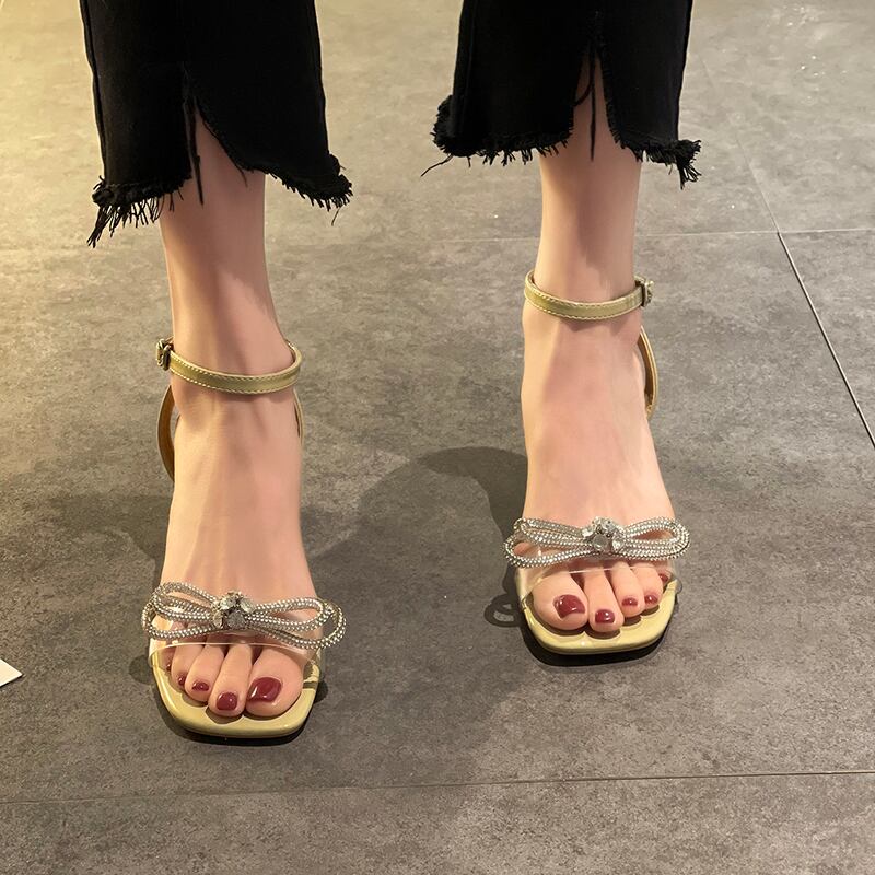 リボンサンダルサマーセット レッド 靴 シューズ 夏物 部族の婦人靴92841281547