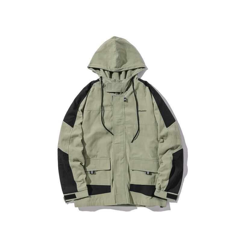 【新作】【送料無料】 Road Vintage Spring ese Retro Workwear Jacket Men's Loose All-match Contrasting Color Hooded Top Men-Alibaba レトロ スプリング 春物 ビンテージ hip6-161116275107658