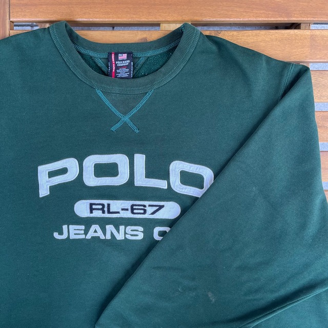 POLO JEANS CO LOGO SWEAT SHIRT GREEN XL