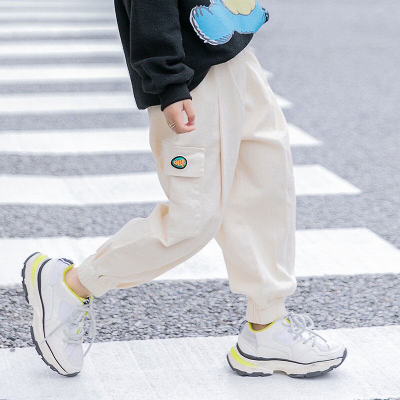 ガールズワークウェアパンツ2021年春の子供用ウエスタンスタイルビッグキッズスタイルの秋のズボンアウター トレンディボーイ33530937280