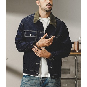 Front pocket design denim jacket P350