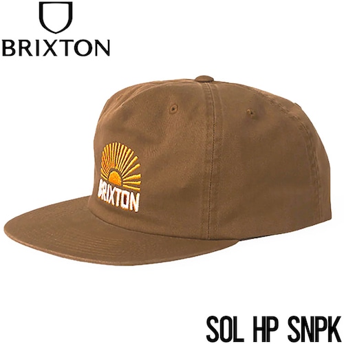 スナップバックキャップ 帽子 BRIXTON ブリクストン SOL HP SNPK 11629 日本代理店正規品