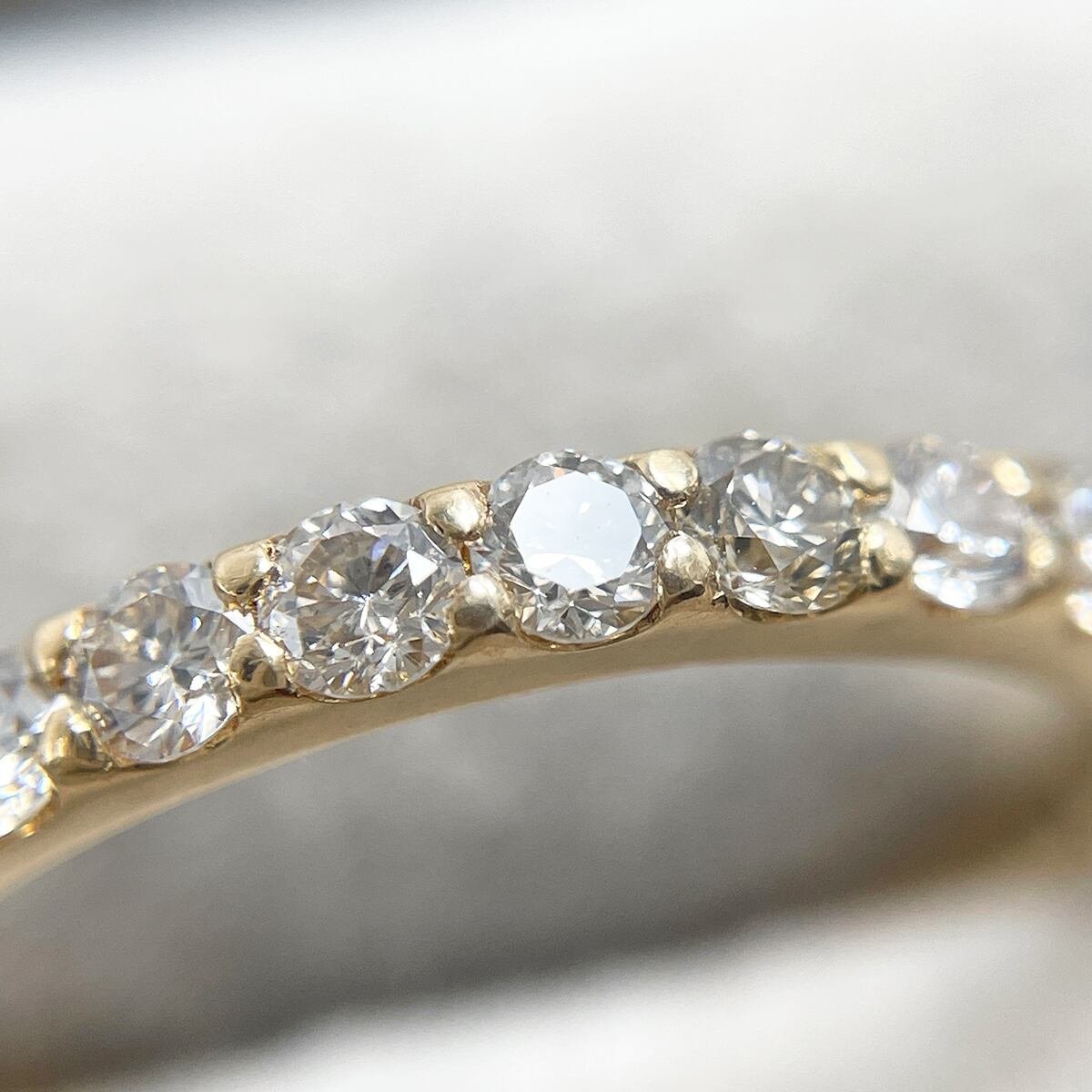 K18 天然ダイヤモンド 0.29ct ハーフエタニティリング | JEWELRY LAND