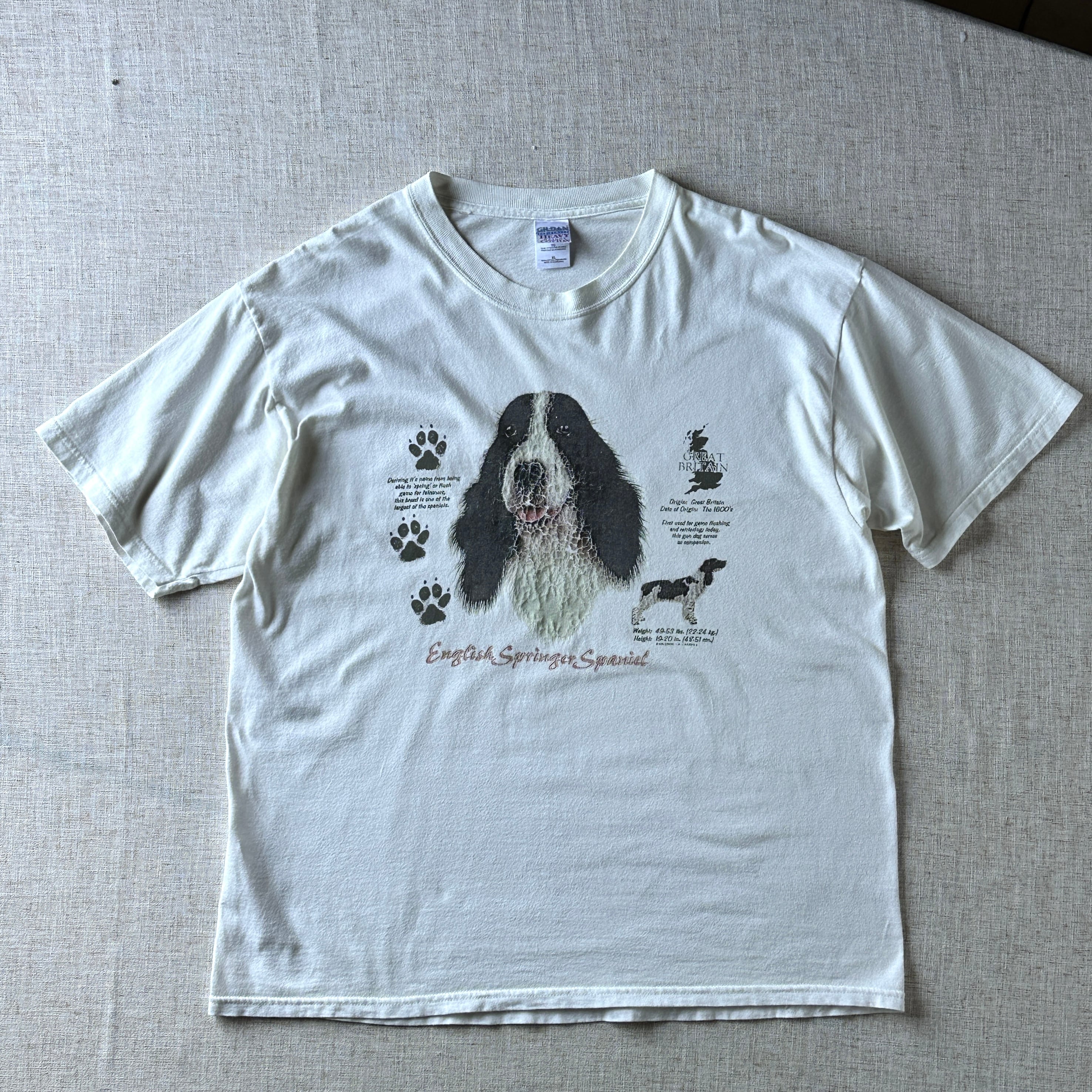 00's English Springer Spaniel Dog Print T-Shirt / Honduras / XL