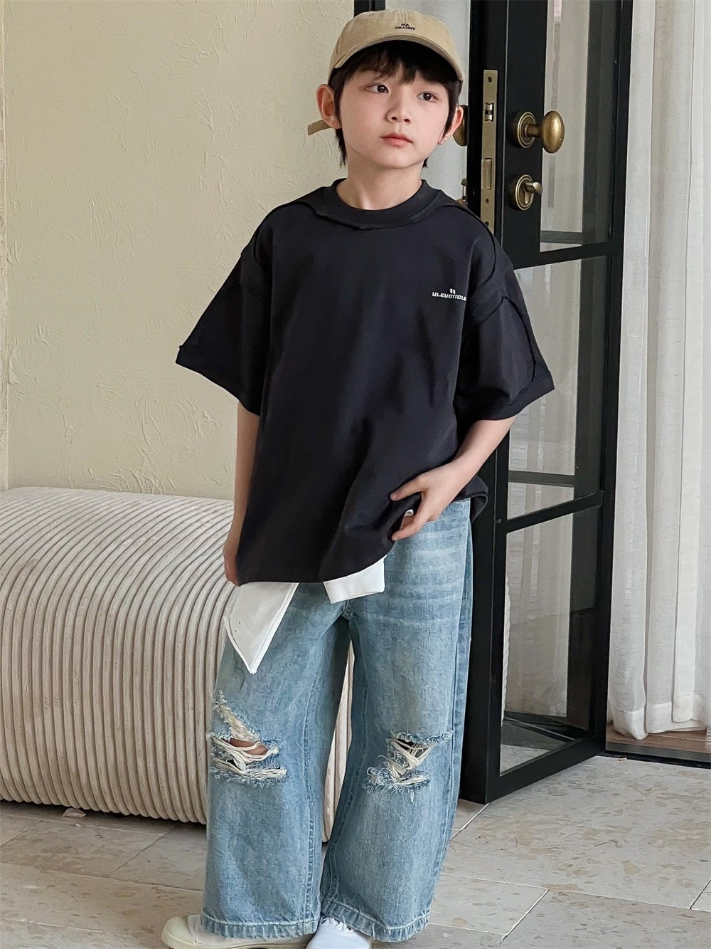 取寄》クラッシュデニムパンツ （ブルー） XDJK 2025春 韓国子供服