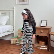 韓国子供服 / 26Autumn / 〖取寄〗second moment / ワッフルピーナッツフリルパンツ / キッズ服 / 女子服 *XS~JL*
