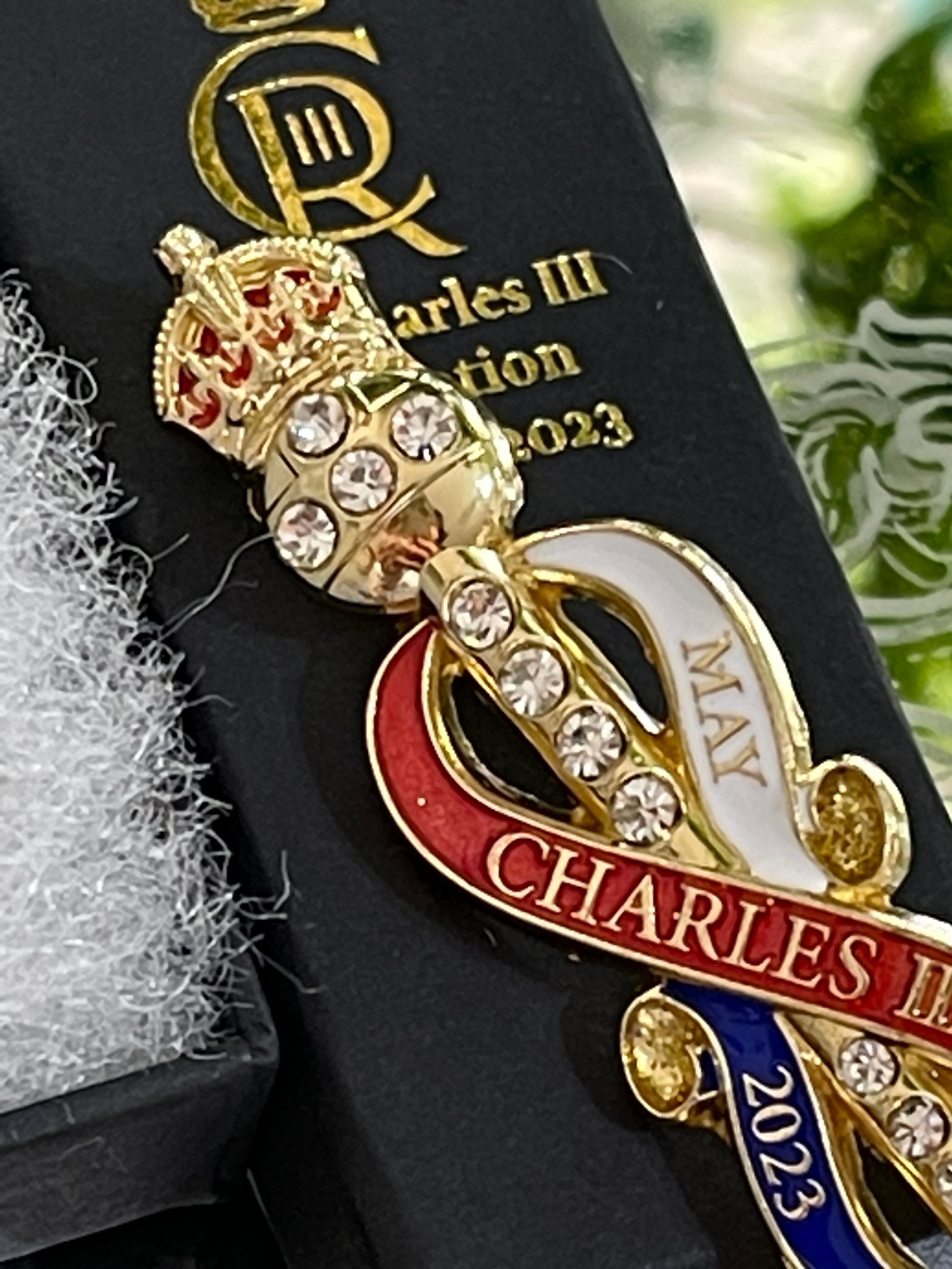 『チャールズ国王』即位記念 ピンバッジ King Charles III Coronation Commemorative Brooch