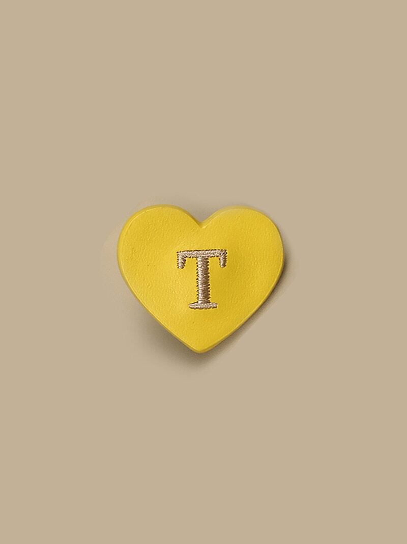 予約【orolo】initial heart charm (yellow)