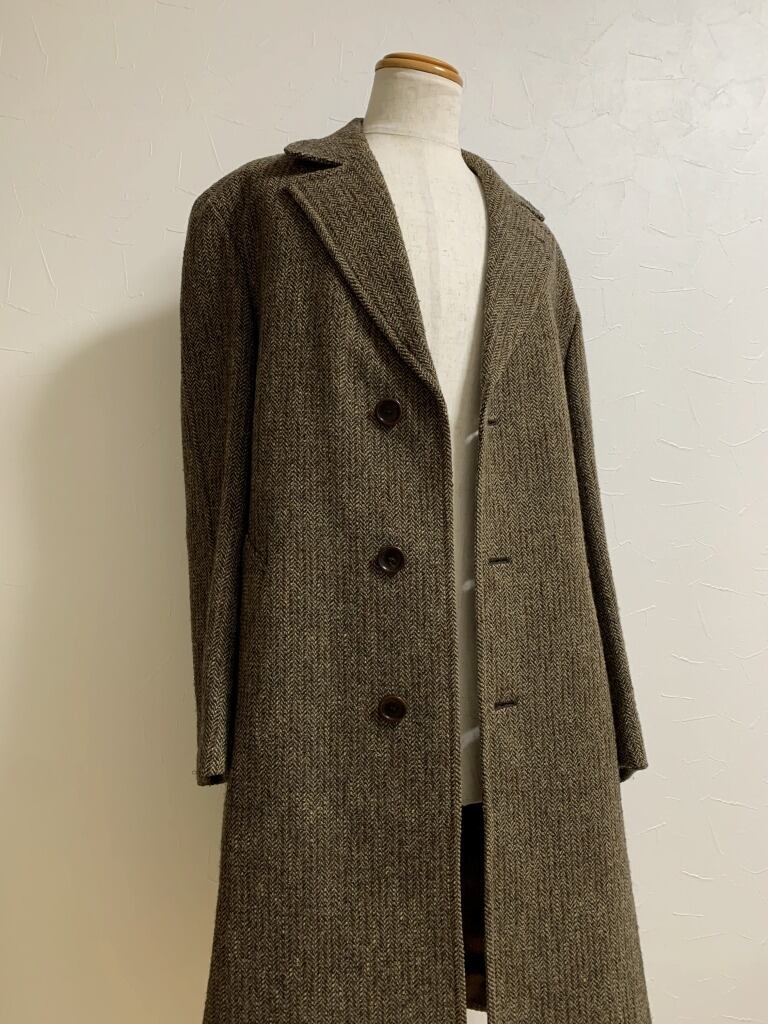 1980～90's Design Tweed Chester Long Coat "KENZO"