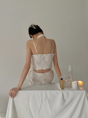 Lace Camisole High Waist Skirt【H00031】