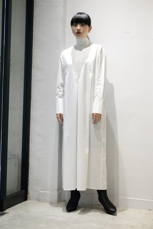 SATORU SASAKI / three-tucked long dress (white)