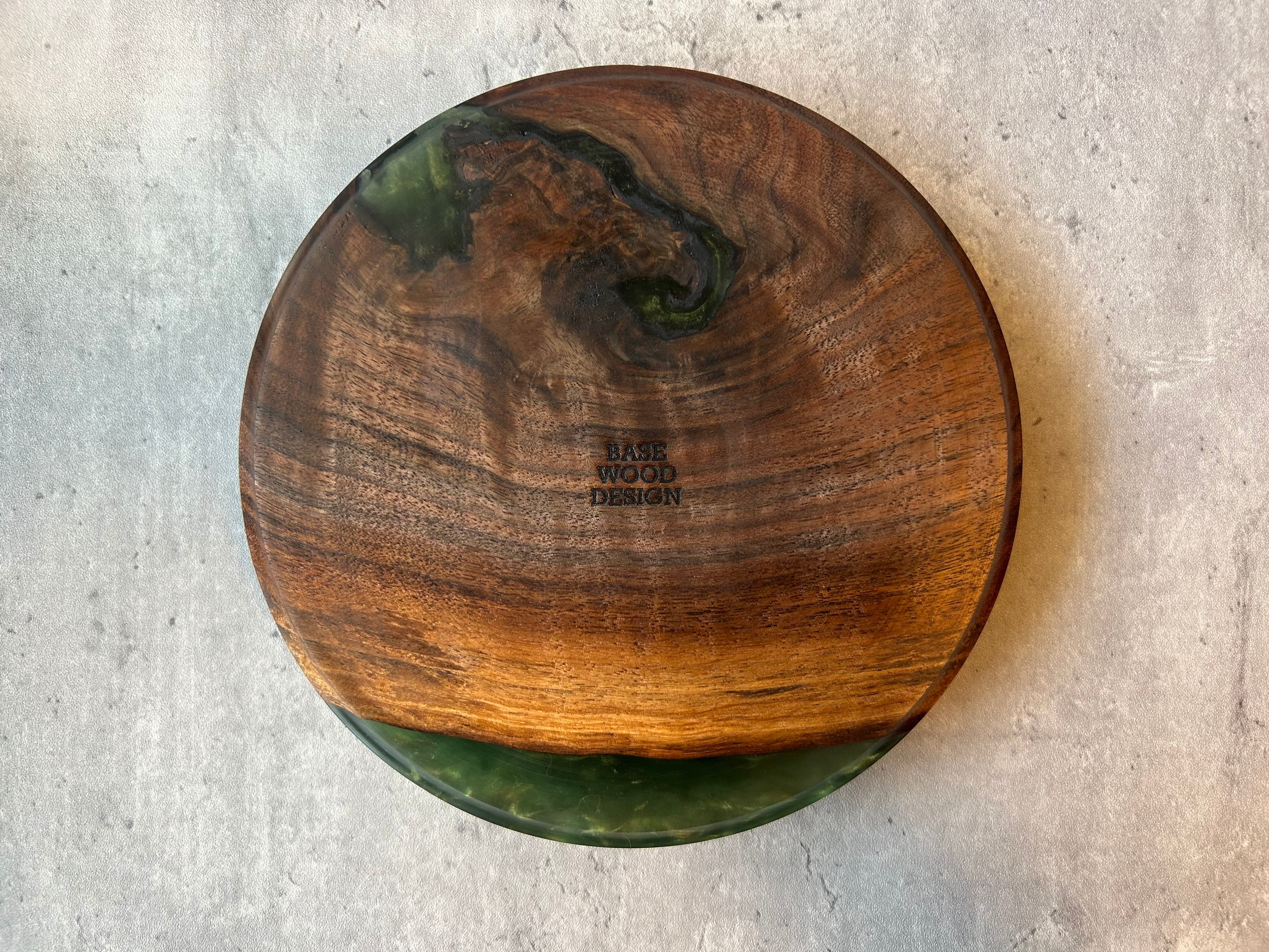 BASE WOOD DESIGN ランタン 台座 花台 ウォールナット×レジン③ | BASE