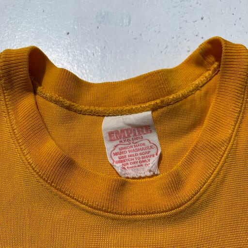 60's EMPIRE エンパイア レーヨンフットボールTee イエロー ブルー