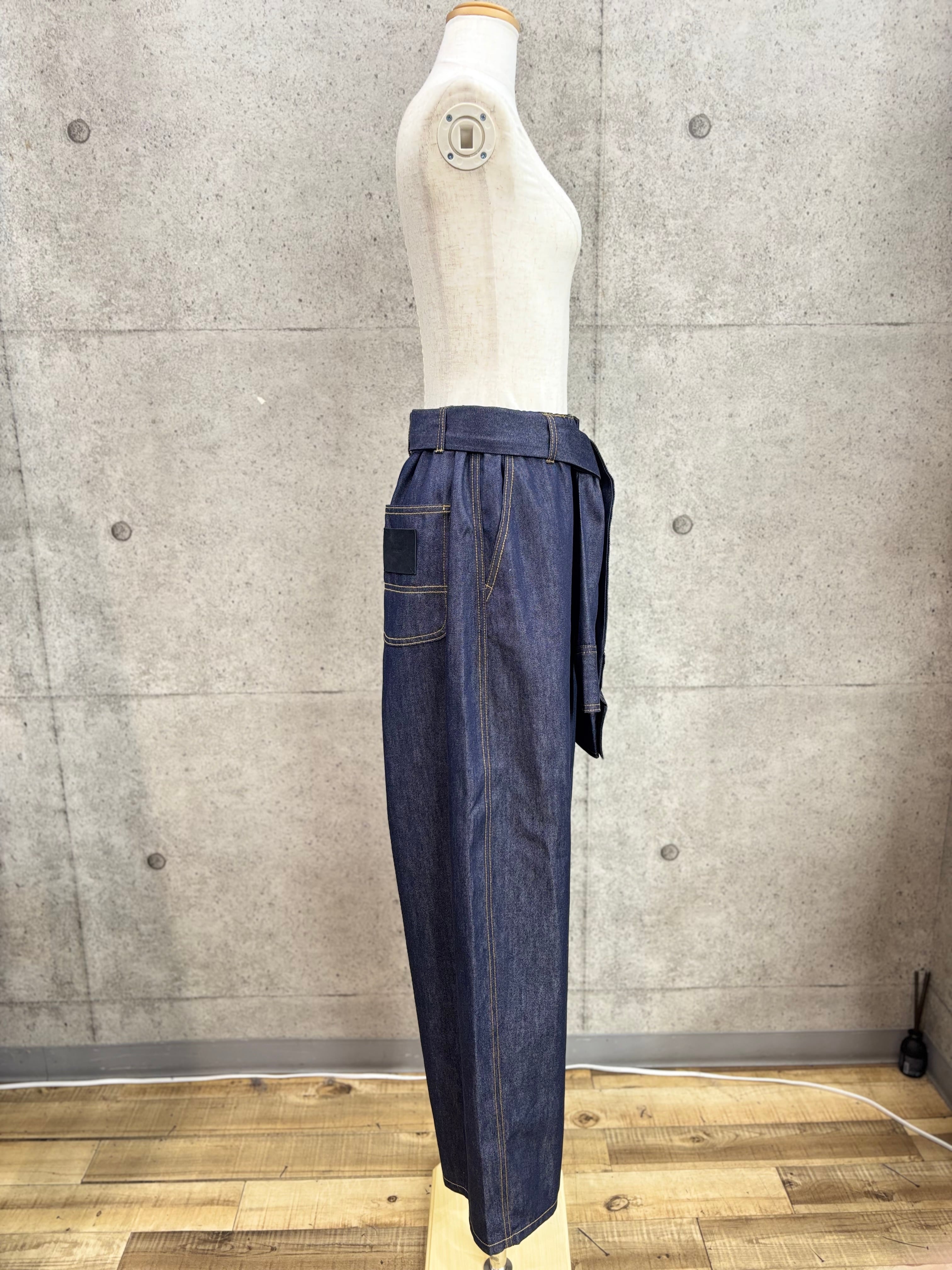 PRIORITY デザインベルトパンツ 送料無料】PRIORITY(プライオリティ)ウエストシャツベルトパンツ