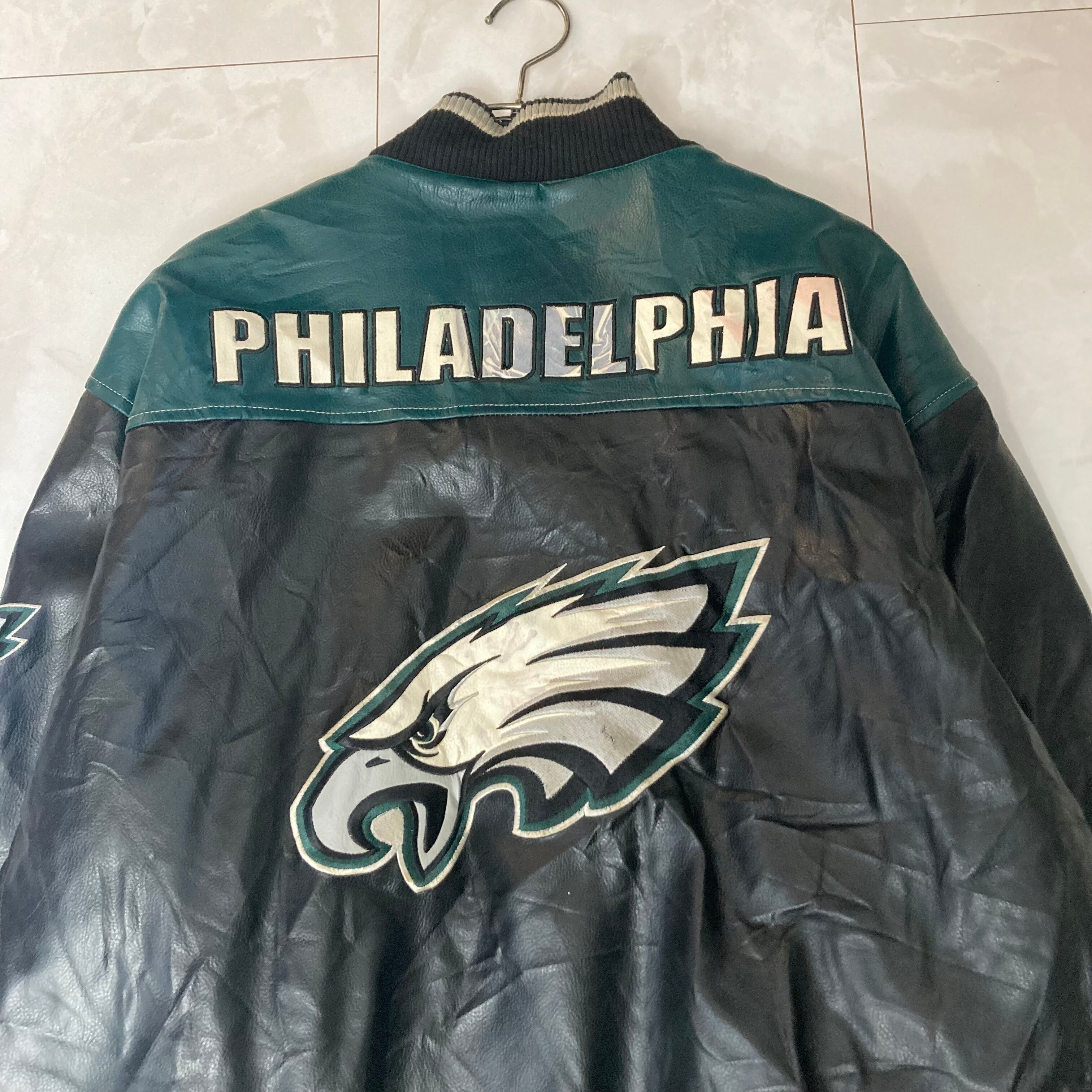 NFL レザージャケット XL 刺繍 | 古着屋OLDGREEN