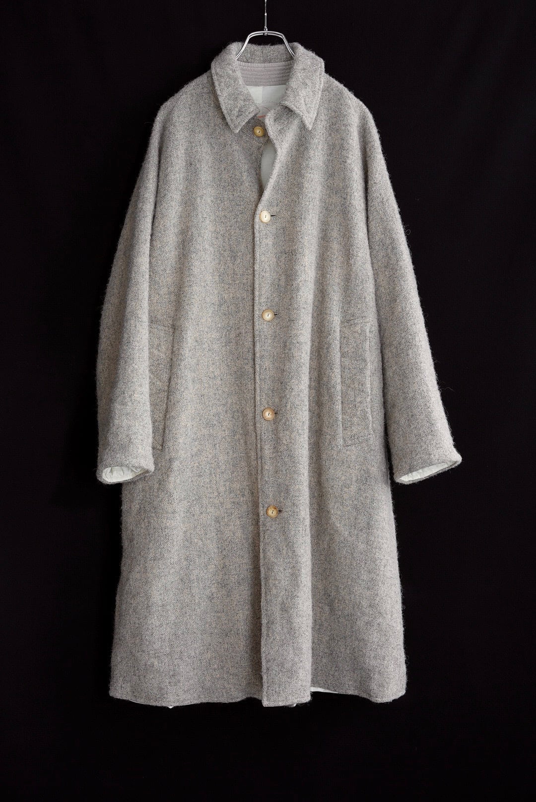CHEZ VIDALENC - COAT BOBI HARRIS TWEED FELT (MOON) | Brownie