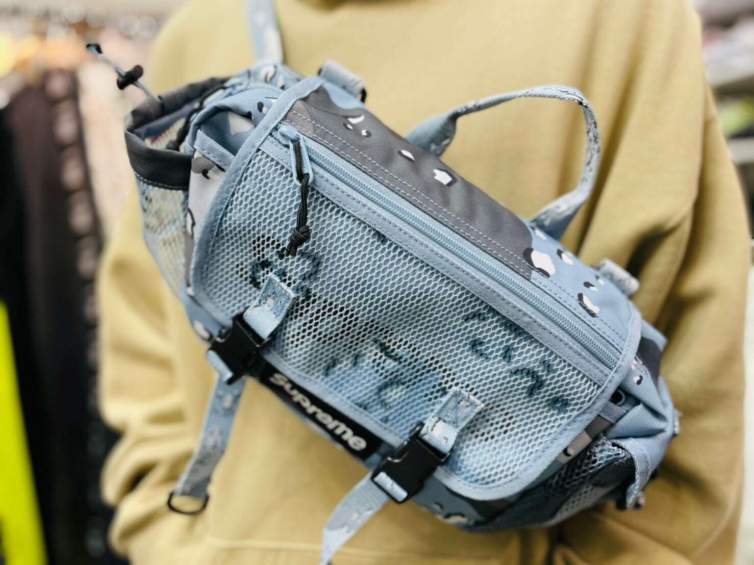 Supreme 20SS WAIST BAG BLUE CAMO 80JK0396 | BRAND BUYERS OSAKA 