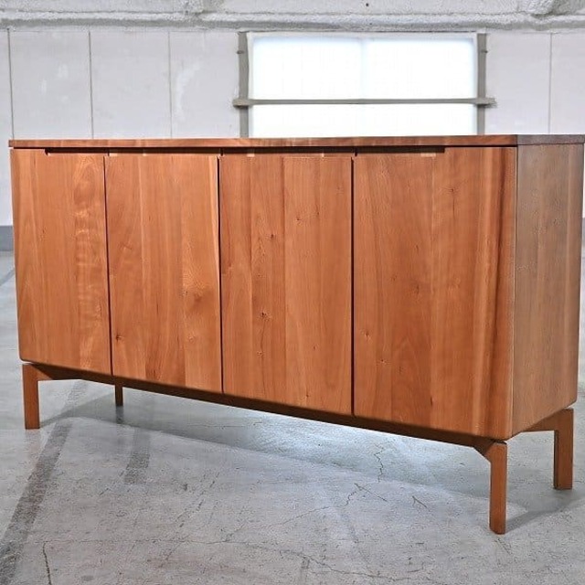 展示品 BENCA 29万「ミモザ」サイドボード ブラックチェリー無垢材 チェスト リビング ダイニング 北欧スタイル ナチュラル MIMOSA ベンカ【中古家具/中古インテリア/USED家具ユーズド家具/リサイクル】