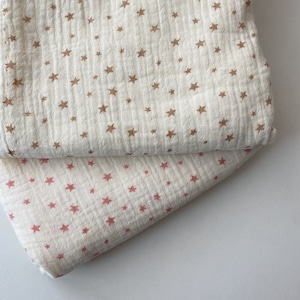 【即納】ダブルガーゼ / ヨル ぽこぽこ スター 2color 韓国生地