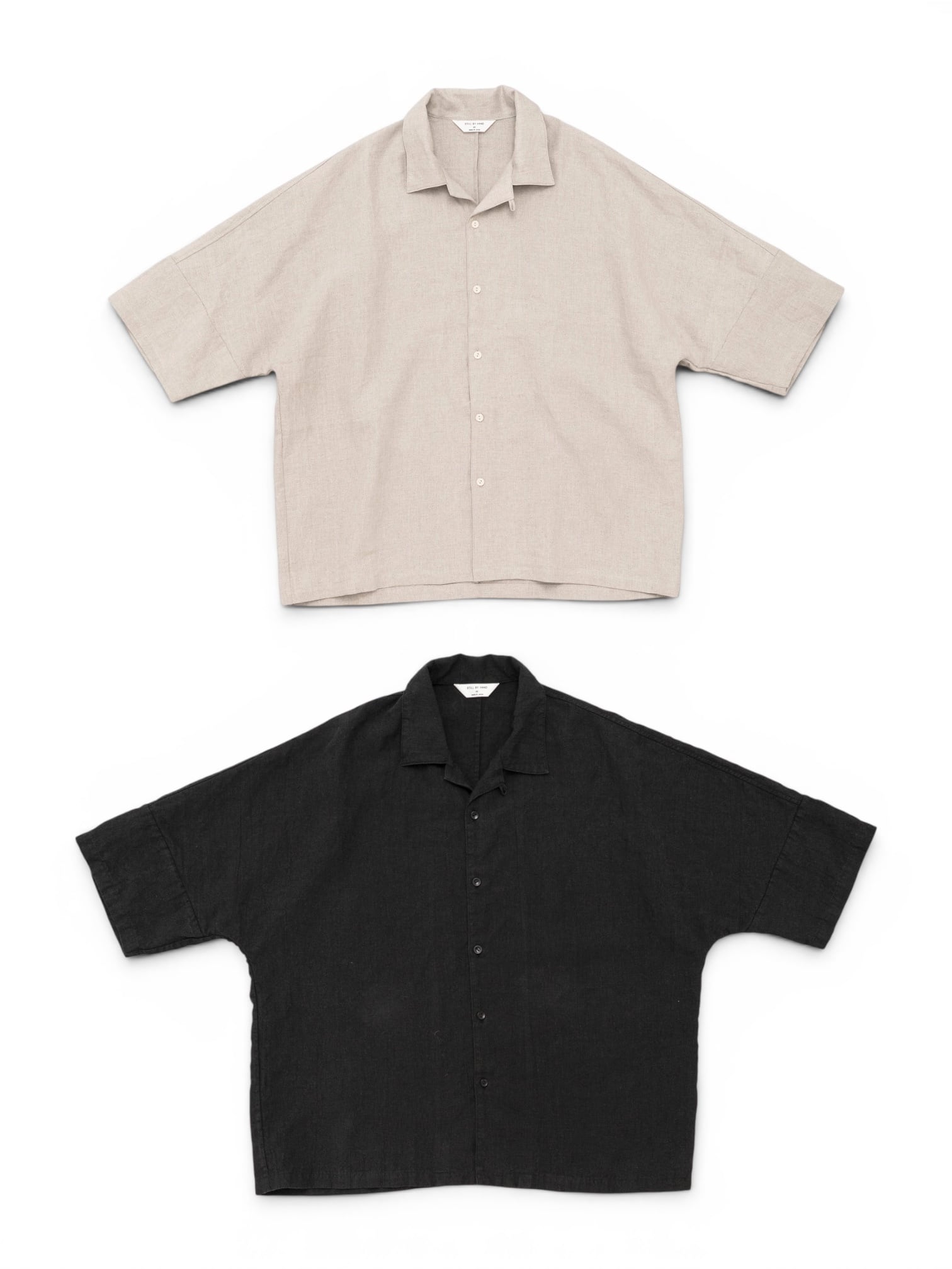 STILL BY HAND -Linen Opencollar Shirts- / SH03262 / スティルバイ