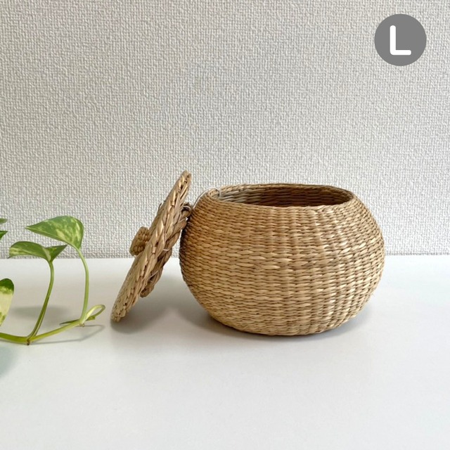 シーグラス バスケット フタ付き Lサイズ（SGA-230L）