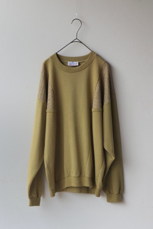 80s-90s Euro knit-paneled sweat shirt