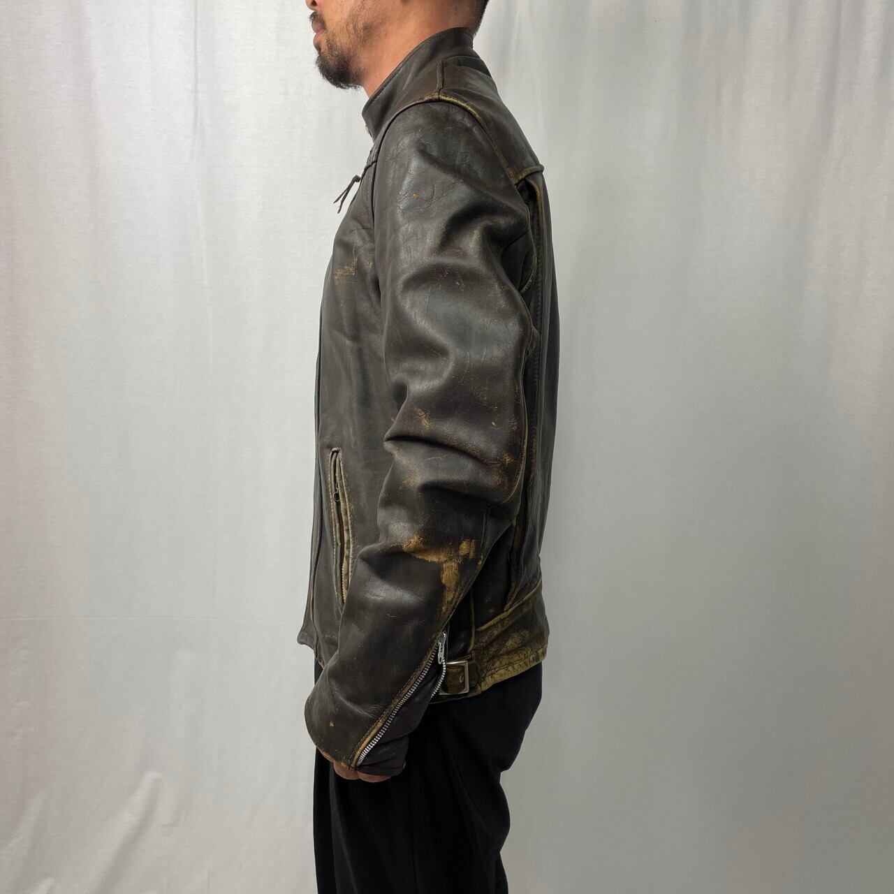 70年代 Schott ショット シングルライダースジャケット メンズL相当 