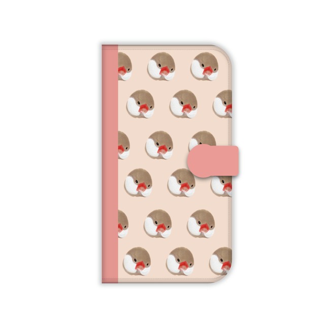 シナモン文鳥 手帳型スマホケース