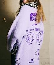 ギャザーロゴバックプリントニットTOPS (PURPLE) CQ-47100
