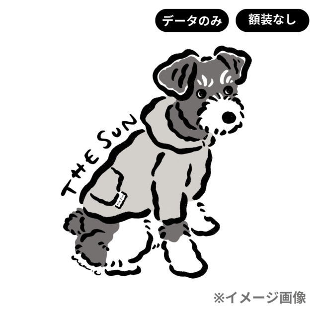 オリジナルイラスト「LOVE MY DOG」【1ポーズタイプ/データのみ】人気イラストレーターuca Uが描く愛犬イラスト