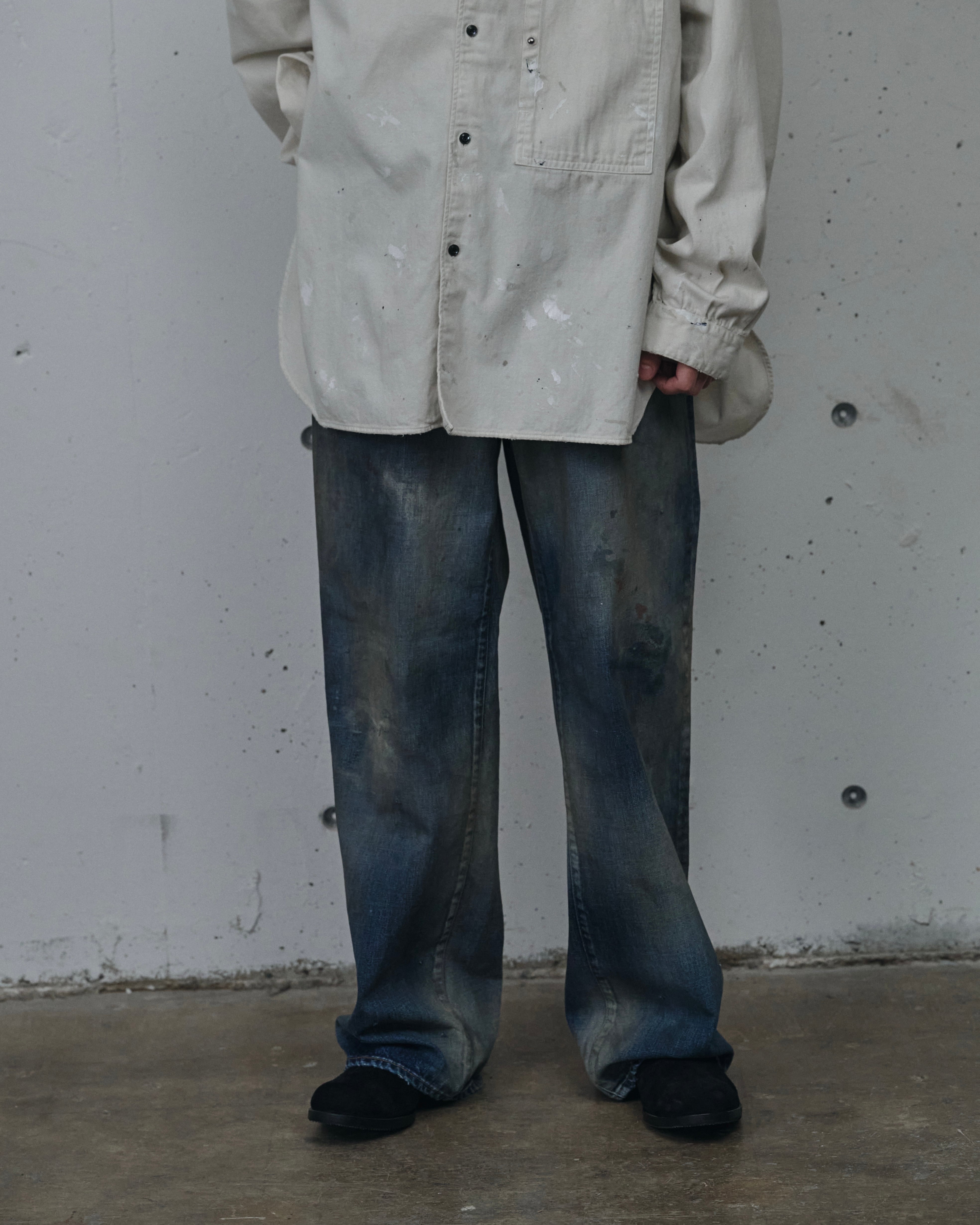 ANCELLM / AGING MIDDLE STRAIGHT 5P DENIM PANTS (INDIGO) | THE