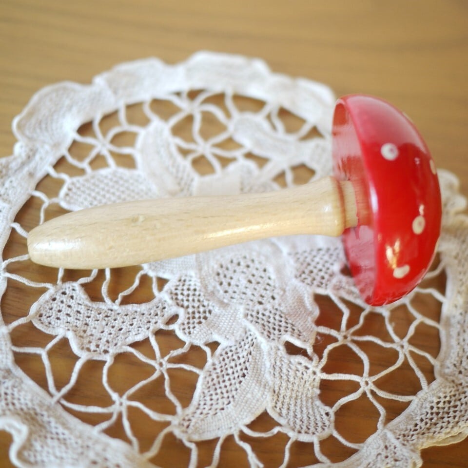 ダーニングマッシュルーム 木製ベニテングタケ