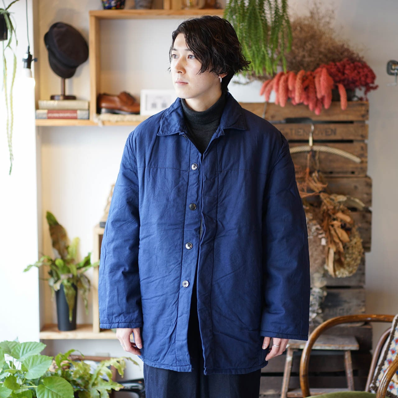 French work 中綿入りjacket-