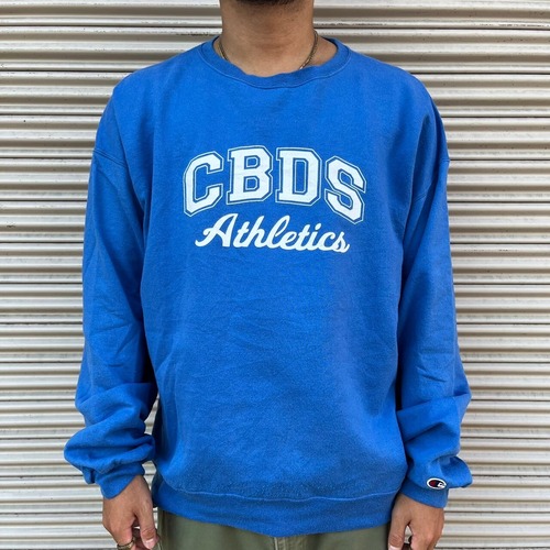 Champion スウェット カレッジロゴ チャンピオン トレーナー XL ブルー アメカジ コットン CBDS Athletics クルーネック スポーツ 00s 90s