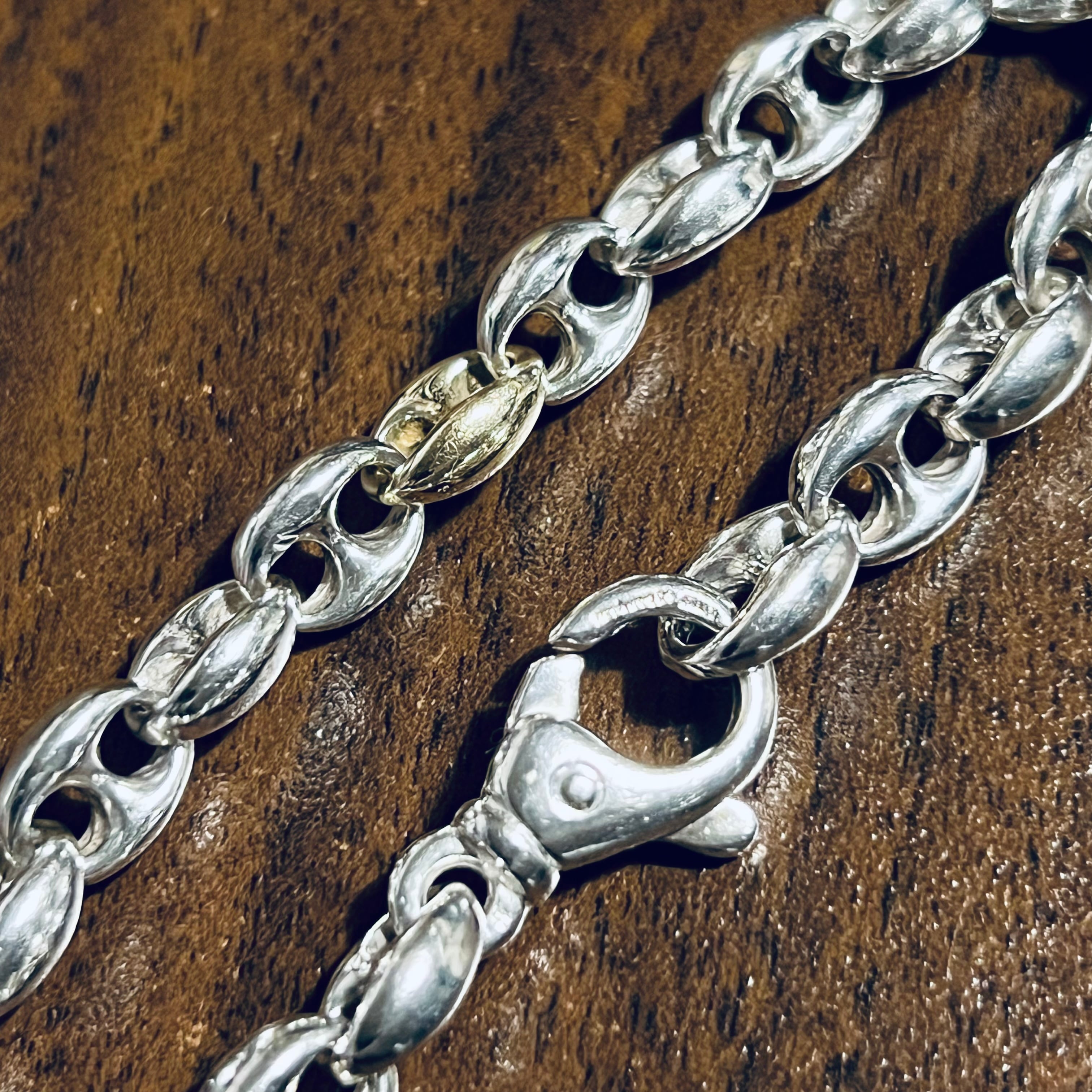 VINTAGE TIFFANY & CO. Anchor Chain Bracelet Sterling Silver & 18K 