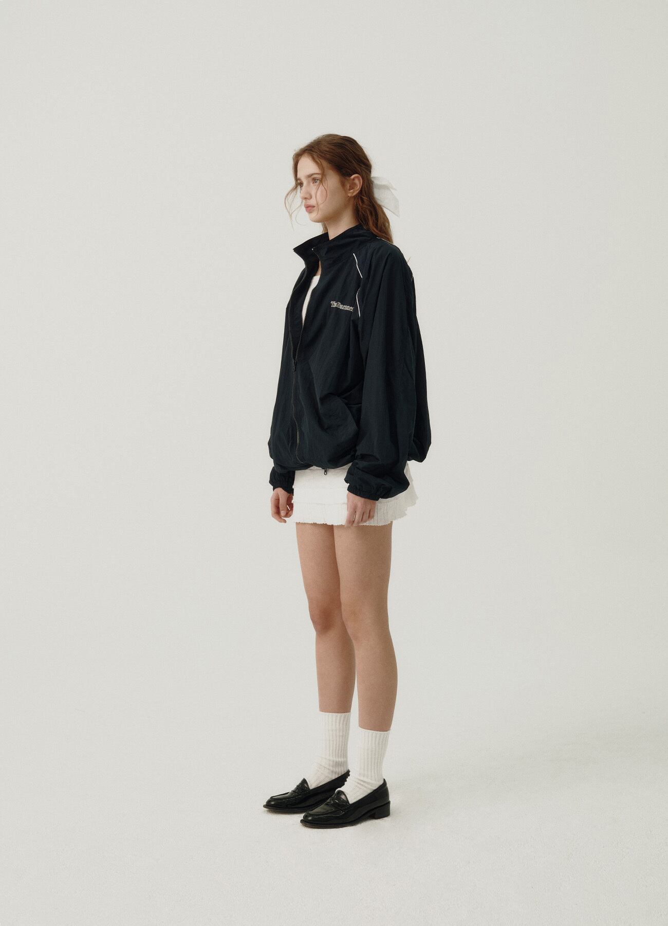 9月末予約発送 [The Barnnet] Navy Cloudy Wind Set-Up Jacket 正規品