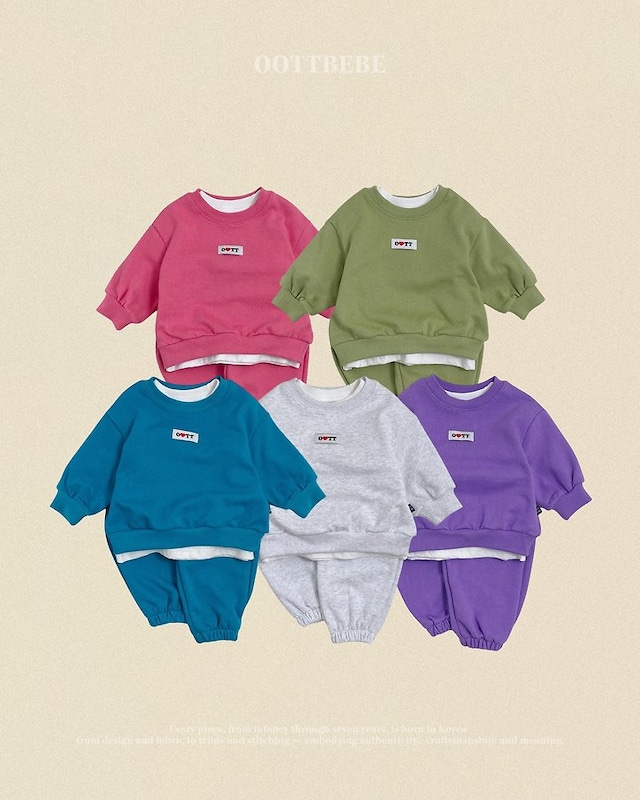 【取寄】oottbebe|loving you top-bottom set (kids)|ラビングユー上下セット(キッズ)|XS-XL|kids|26 autumn