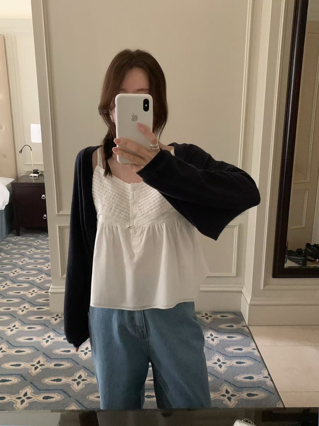 (即納) mellounge  / Mumu pintuck bustier 1color