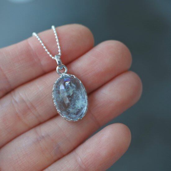 Aquamarine Necklace silver925