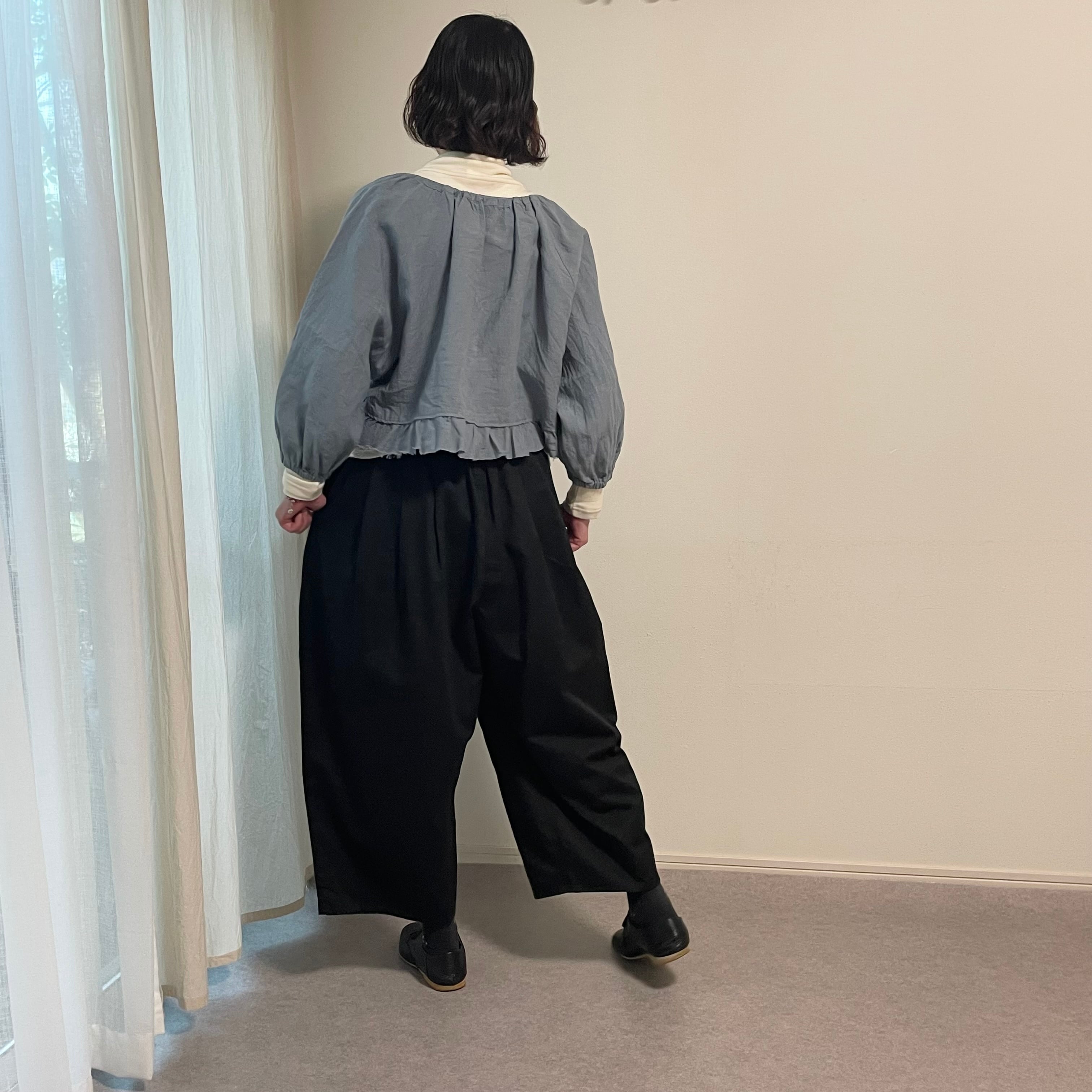 ROBE de PEAU //SATIN CAMILLE TUCKED PANTS /サテンカミーユタック