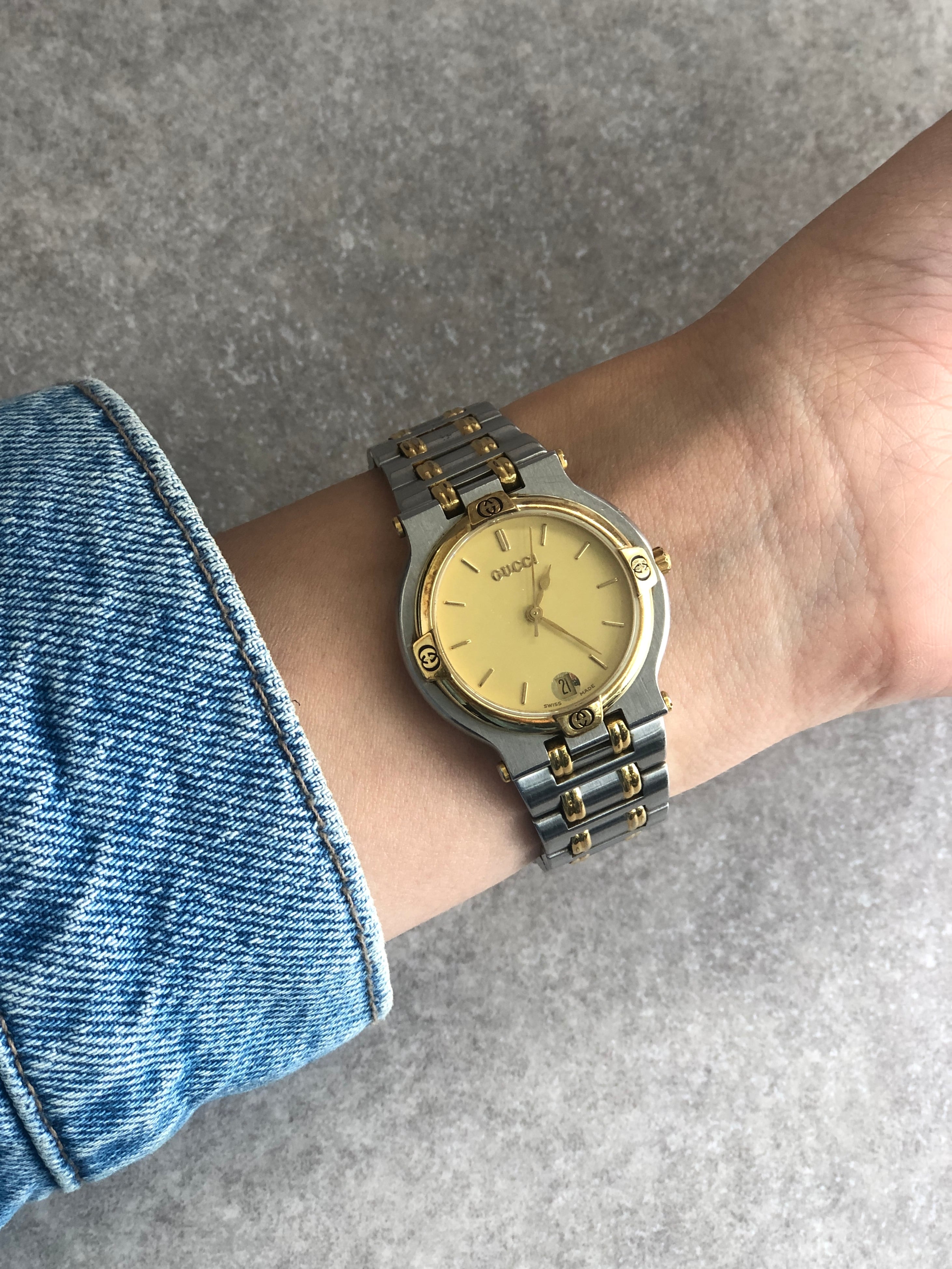 GUCCI グッチ 腕時計 シルバー ゴールド ステンレススチール
