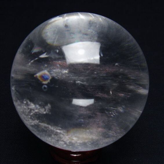 水晶 丸玉 55mm スフィア 置物 水晶玉 一点物 151-9047