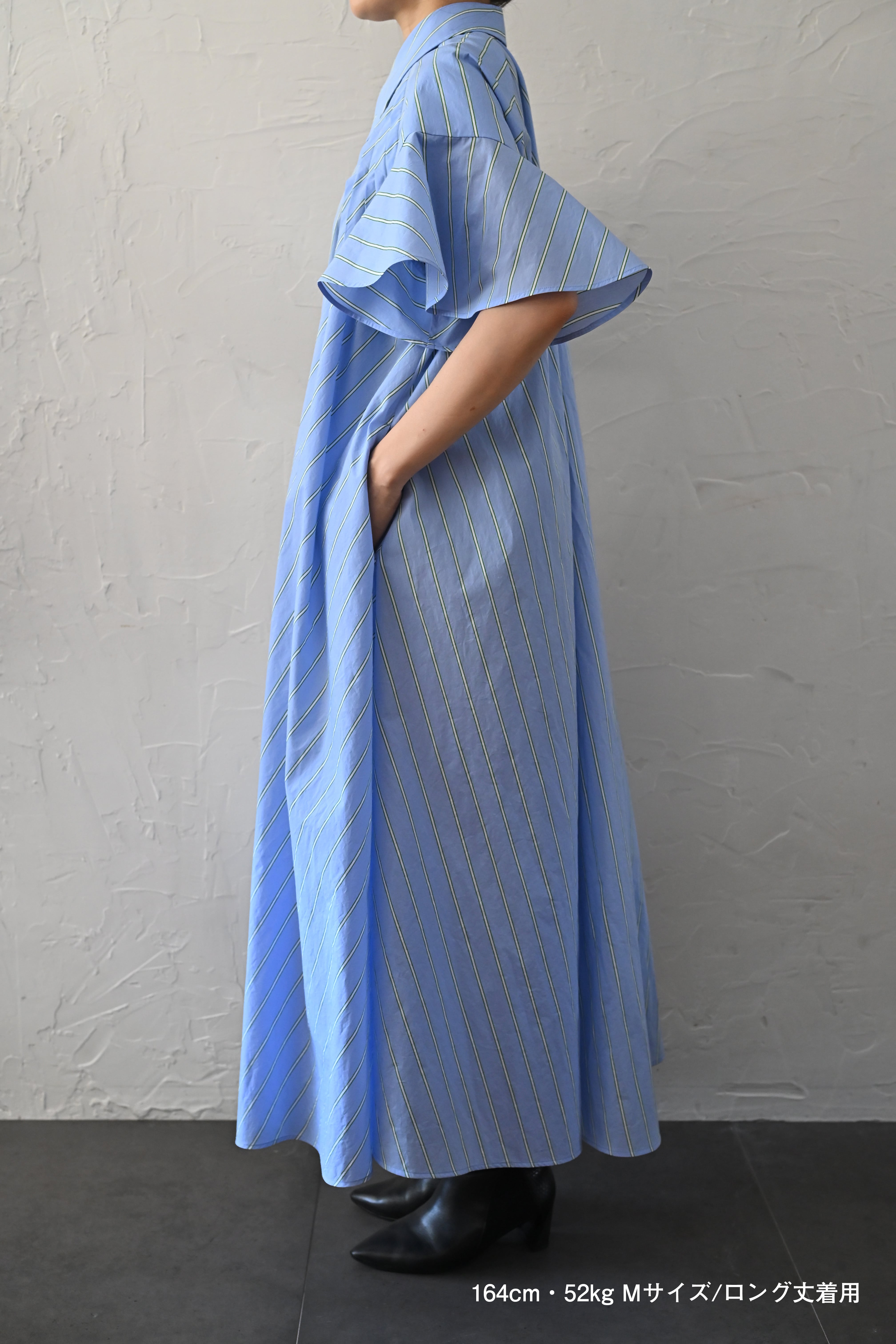 SHIRT DRESS / BLUE STRIPE（シャツドレス / ブルーストライプ