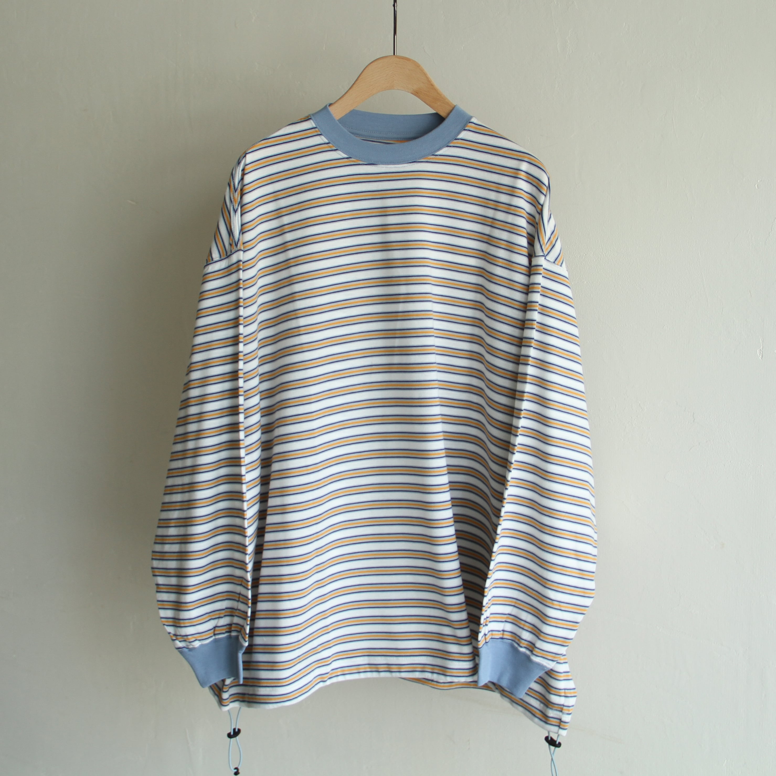 is-ness Balloon border longt-sleeve tee