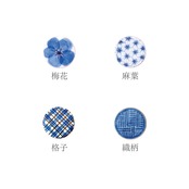 手描きの丸いタイル　ピンバッチ