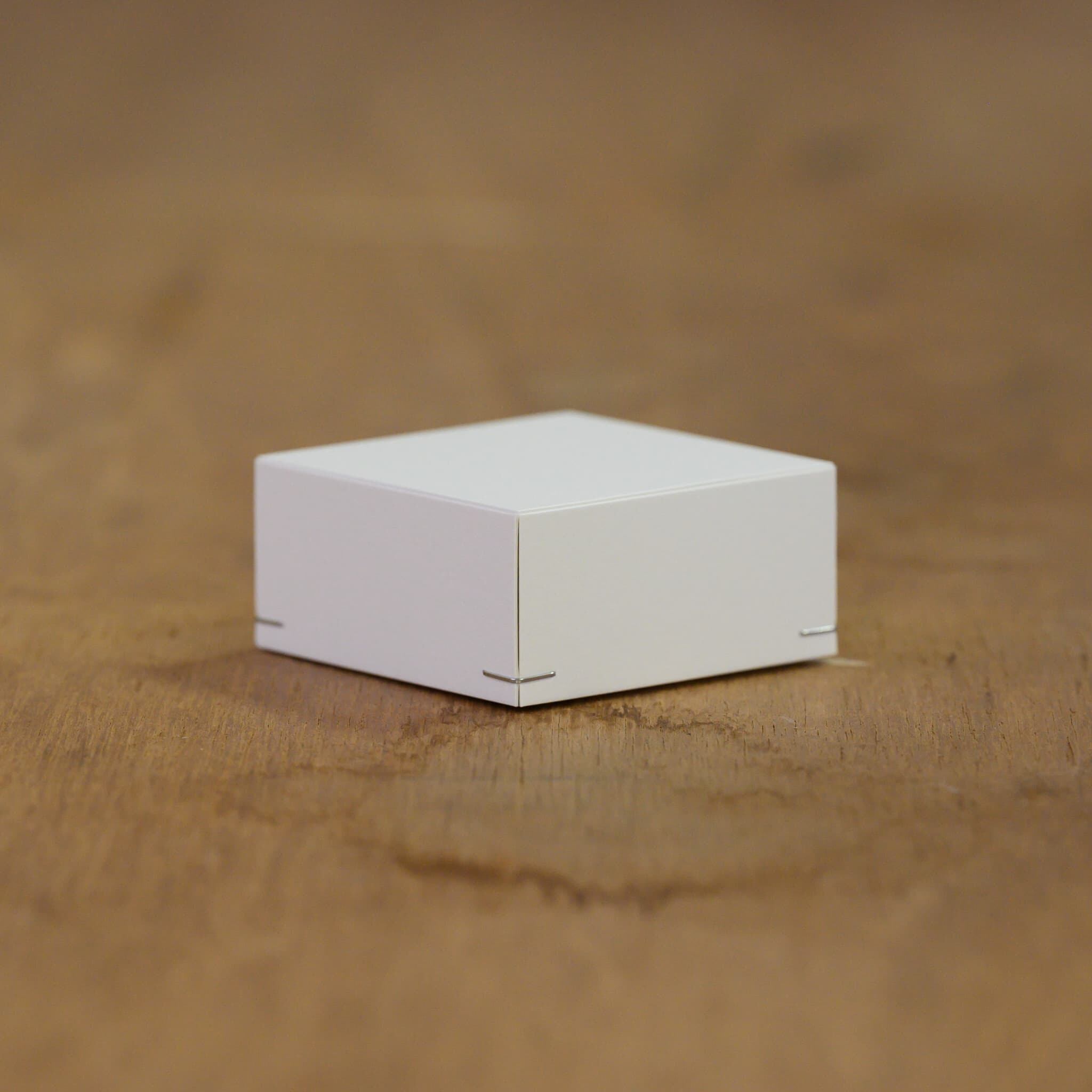 角留め箱/シルバー/5カラー W60mm×D60mm×H30mm【フタの高さ30mm