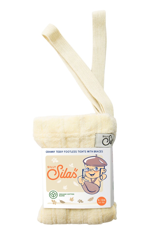 SILLY Silas Granny Teddy Warmy Footless Collection  Lemon Icing