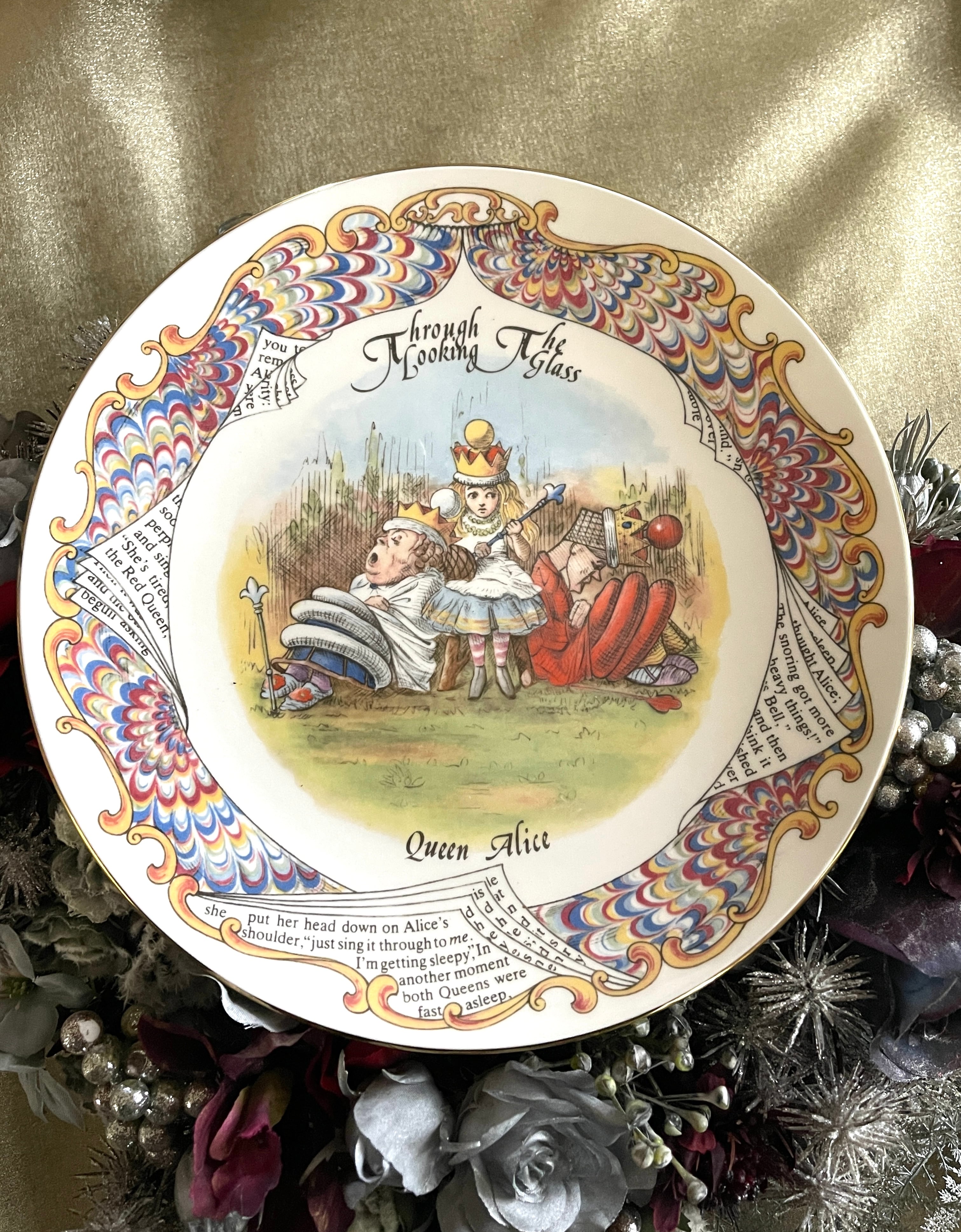 ◇AYNSLEY◇アリス プレート◇ヴィンテージ◇全6種◇鏡の国のアリス