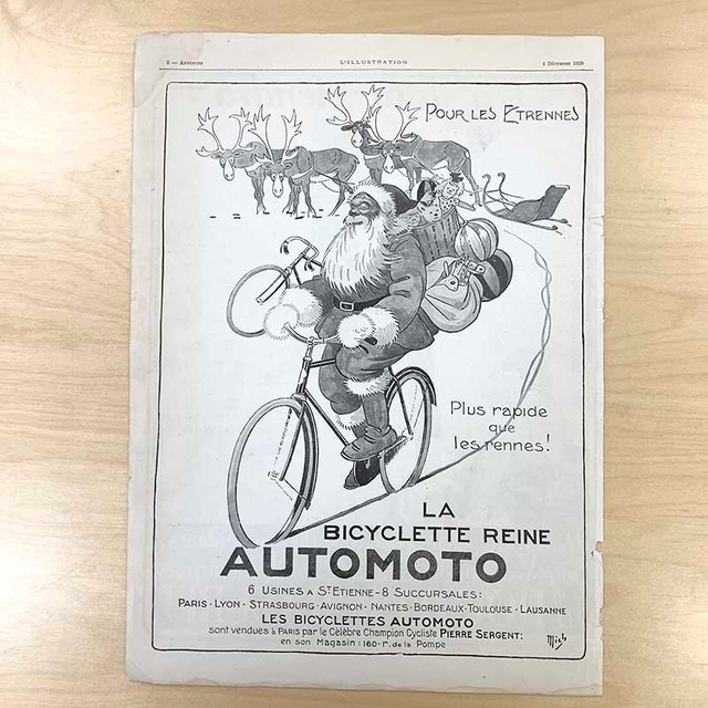 ヴィンテージ雑誌illustration（1920.12）2Pモノクロ 自転車・医療 18PSa20-1