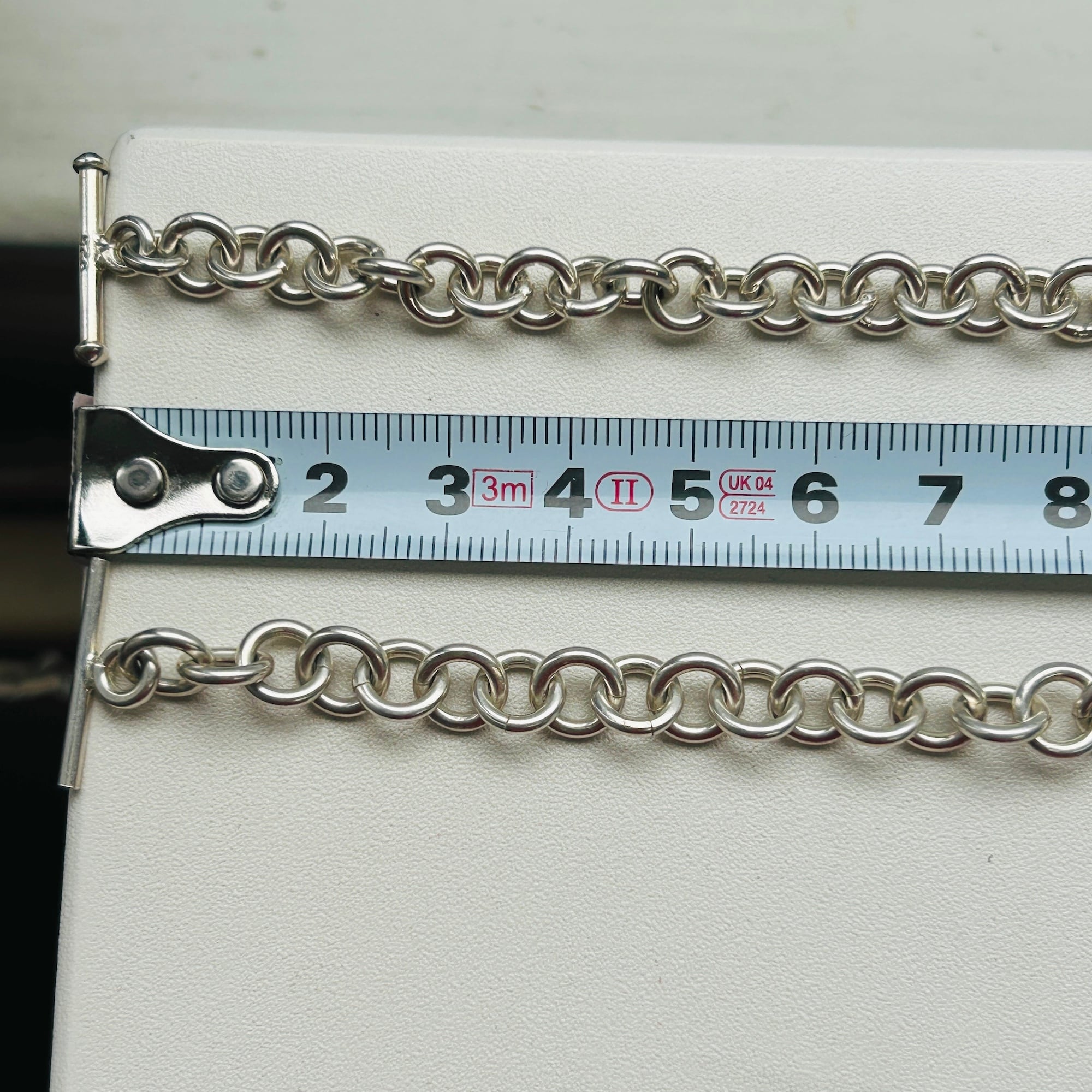 シルバー925 ハートタグトグルブレスレット(18.5cm / 21.7g) | Milo